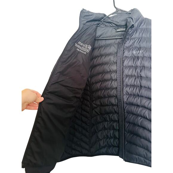 MARMOT Women’s Black 600 Fill Goose Down Zip Up Jacket Coat size Large - Picture 8 of 15